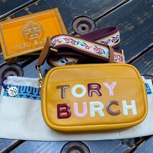 Tory Burch Perry Bombe Double Compartment Zip Top Bag